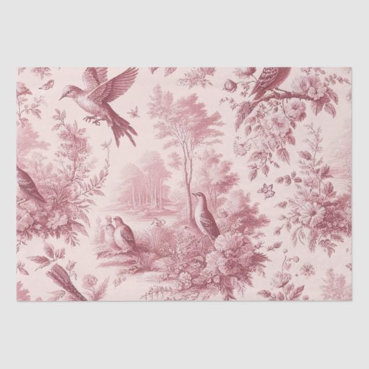 Toile Pink Vintag Seidenpapier (Vorderseite)
