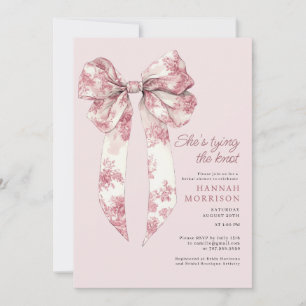 Toile Rosa Kokette Schleife Brautdusche Einladung