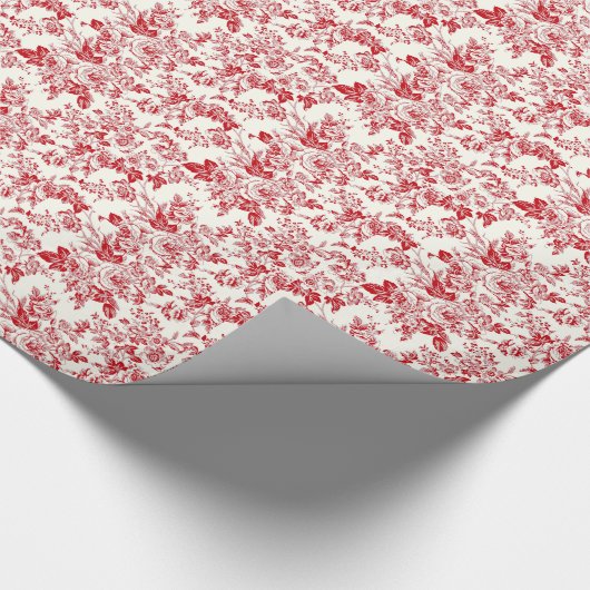 Toile Roses Geschenkpapier (Ecke)