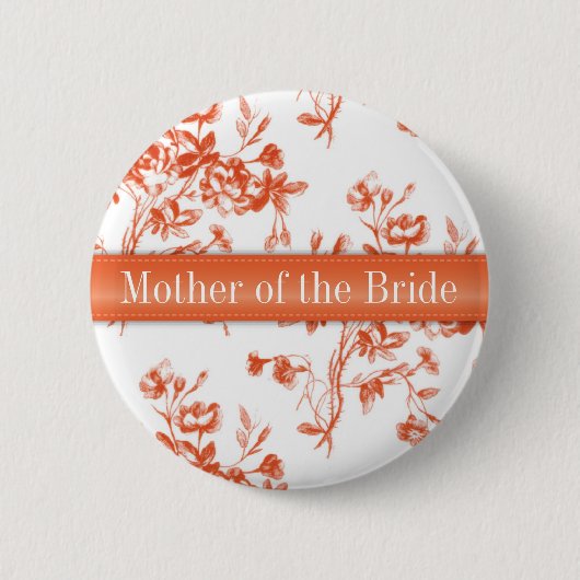 Toile Rote Rosen, die Proben-Knopf Wedding sind Button (Vorderseite)