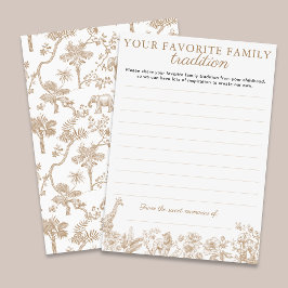 Toile Safari Baby Shower Family Traditions Card Einladung