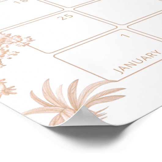 Toile Safari Boho Ratet den Fälligkeitstermin Poster (Ecke)