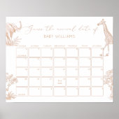 Toile Safari Boho Ratet den Fälligkeitstermin Poster (Vorne)