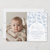 Toile Safari Boy Taufe Danke Karte (Vorderseite)