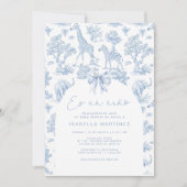 Toile Safari Es un niño Spanische Babydusche Einladung (Vorderseite)