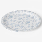 Toile Safari Hot Air Balloons Babydusche Pappteller (Schrägansicht)