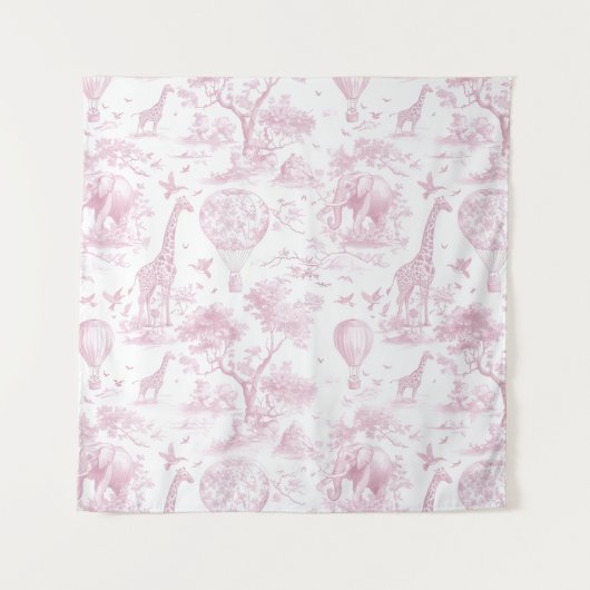 Toile Safari Pink Teppich Wandteppich (Vorderseite (Horizontal))