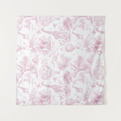Toile Safari Pink Teppich Wandteppich (Vorderseite)