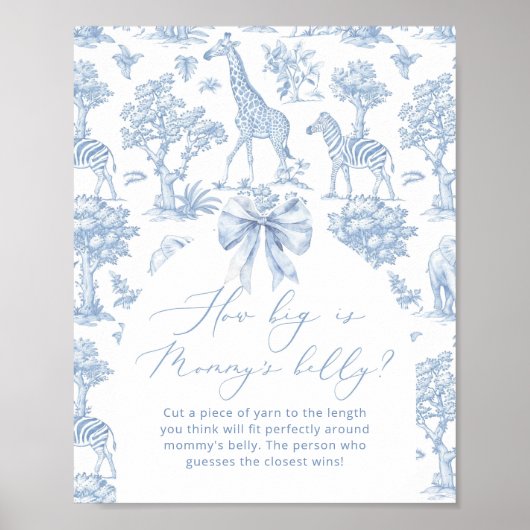 Toile Safari, wie groß das Bauchspiel von Mama ist Poster (Vorne)