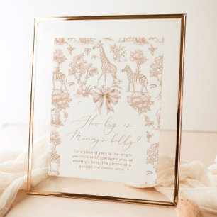 Toile Safari, wie groß das Bauchspiel von Mama ist Poster