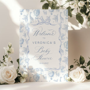 Toile Safari Wie Luftballon Babydusche Willkommen Poster