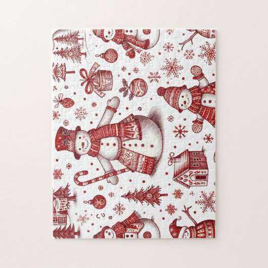 Toile Snowman Holiday Jigsaw Puzzle (Vertikal)