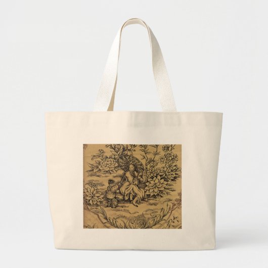 Toile - Taupe Jumbo Stoffbeutel (Vorne)