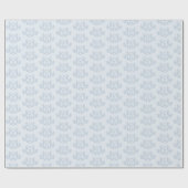 Toile Teddy Bär Blue Vintag Baby Dusche Geschenkpapier (Flach)