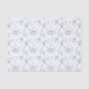 Toile Teddy Bear Chinoiserie Babydusche Seidenpapier