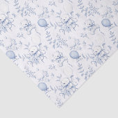 Toile Teddy Bear Chinoiserie Babydusche Seidenpapier (Ausschnitt)