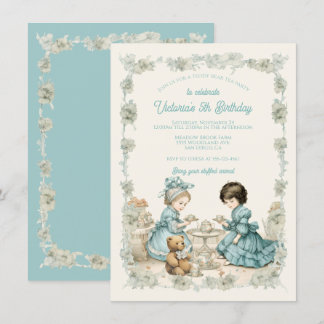 Toile Teddy Bear Picnic Tee Party Geburtstag Einladung