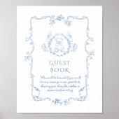 Toile Vintag Teddy Bären Baby Dusche Gästebuch (Vorne)