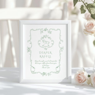 Toile Vintage Chinoiserie Preisliste Poster