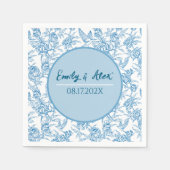 Toile Vogel und Blumenkohl Individuelle Name Babyd Serviette (Vorderseite)