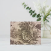 Toile: Waschtag am Fluss Postkarte (Stehend Vorderseite)