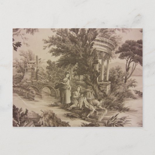 Toile: Waschtag am Fluss Postkarte (Vorderseite)