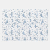 Toile Wrapping Paper Modernes Classic Ski Vignette Geschenkpapier Set (Vorderseite)
