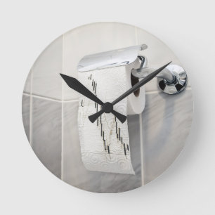 Toilet analysis runde wanduhr