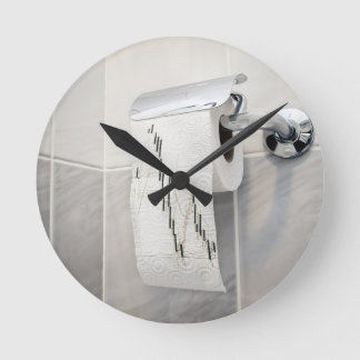 Toilet analysis runde wanduhr