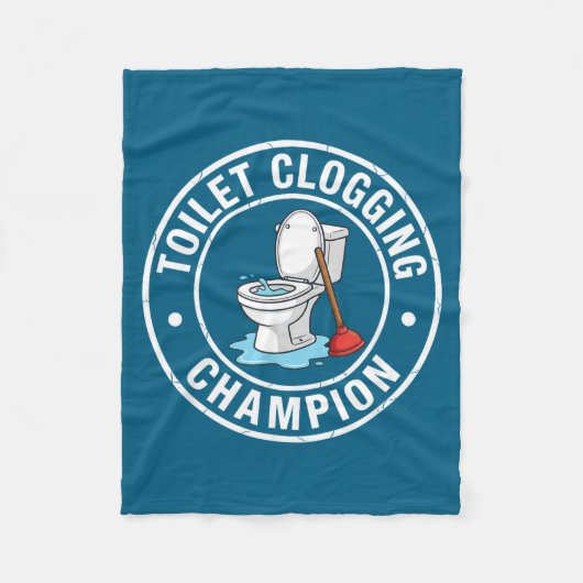 Toilet Champion Clogging Custom Fleecedecke (Vorderseite)