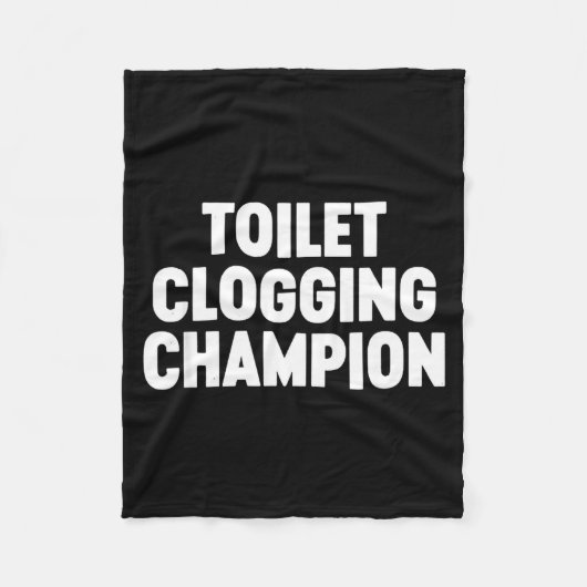 Toilet Clogging Chamon Funny Award Dad Jokes Fleecedecke (Vorderseite)
