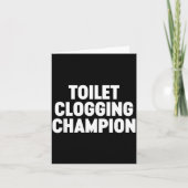 Toilet Clogging Chamon Funny Award Dad Jokes  Karte (Vorderseite)