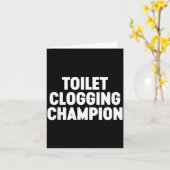 Toilet Clogging Chamon Funny Award Dad Jokes Karte (Gelbe Blume)