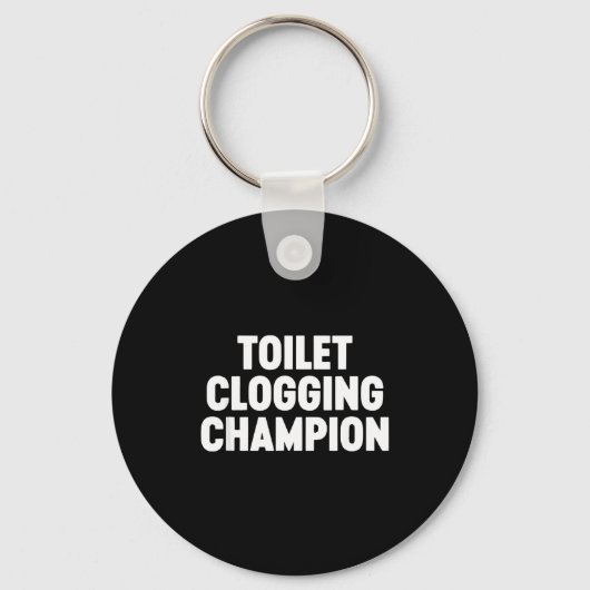 Toilet Clogging Chamon Funny Award Dad Jokes  Schlüsselanhänger (Vorderseite)