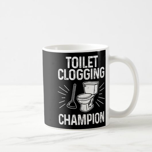 Toilet Clogging Chamon Funny Graphic Toilet Cloggi Kaffeetasse (Rechts)