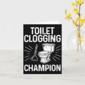 Toilet Clogging Chamon Funny Graphic Toilet Cloggi Karte (Gelbe Blume)