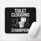 Toilet Clogging Chamon Funny Graphic Toilet Cloggi Mousepad (Mit Mouse)
