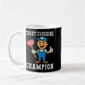 Toilet Clogging Chamon Funny Plumber Humor Joke Da Kaffeetasse (Links)