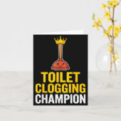 Toilet Clogging Chamon Funny Toilet Clogger Quote Karte (Gelbe Blume)