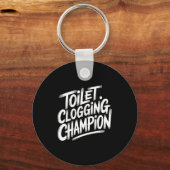 Toilet Clogging Chamon Graphic Toilet Clogging Cha Schlüsselanhänger (Vorderseite)