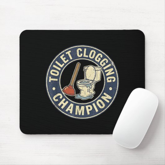 Toilet Clogging Chamon Mousepad (Mit Mouse)