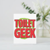 Toilet Geek Postkarte (Stehend Vorderseite)