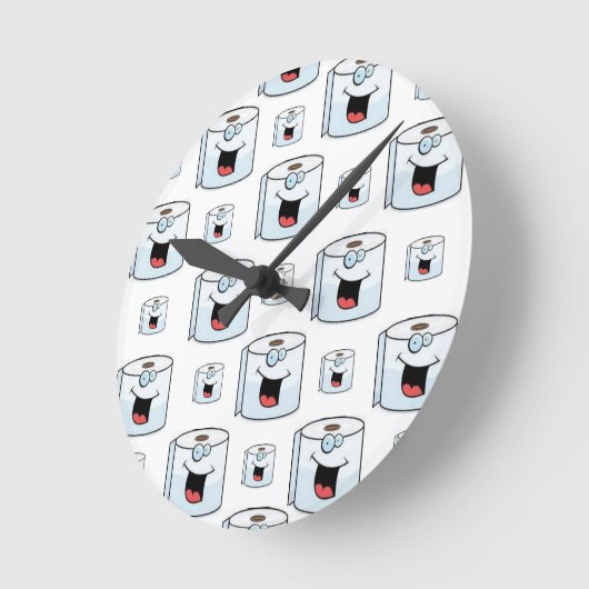 Toilet Paper Clock Runde Wanduhr (Winkel)