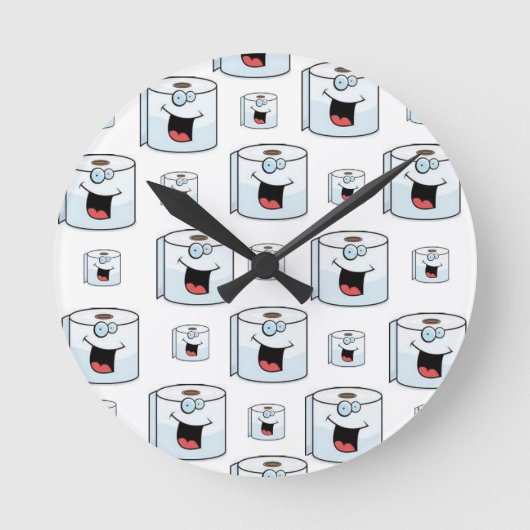 Toilet Paper Clock Runde Wanduhr (Vorderseite)