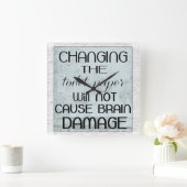 toilet paper humor quadratische wanduhr (Zuhause)