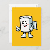 Toilet Roll Postkarte (Vorne/Hinten)