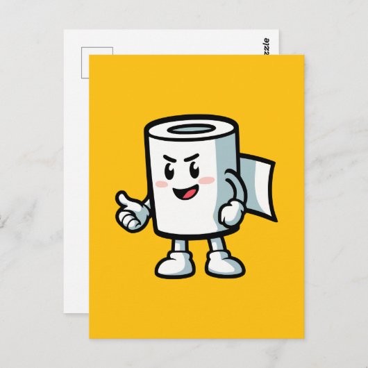Toilet Roll Postkarte (Vorne/Hinten)