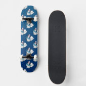 Toilet Shark Funny Blue Skateboard (Vorderseite)