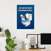 Toilet Shark Funny Poster (Heimbüro)