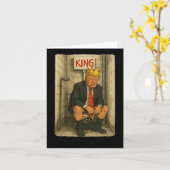 Toilet Throne King - Satirisch Trump Artwork Karte (Gelbe Blume)
